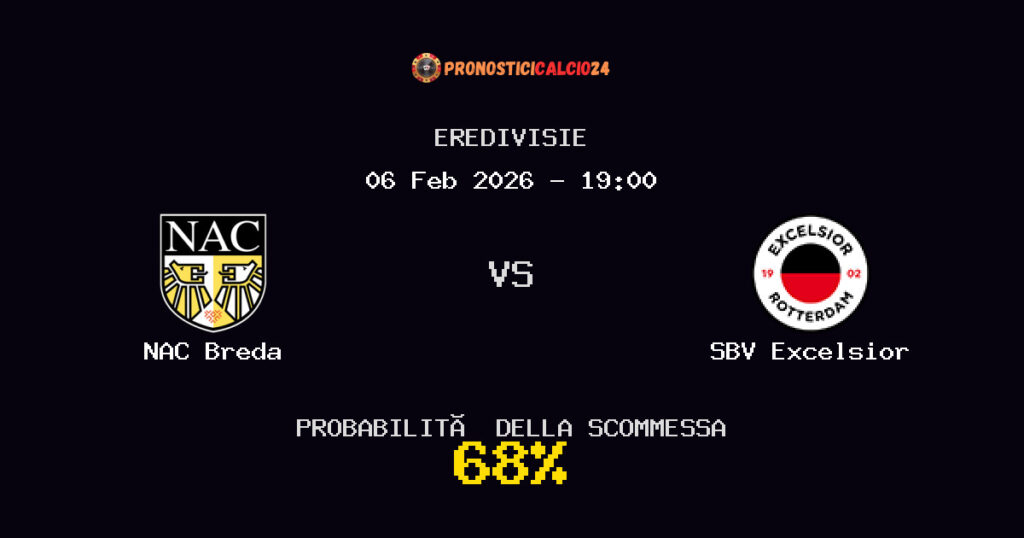 NAC Breda vs SBV Excelsior Pronostici - Eredivisie - IL CONSIGLIO