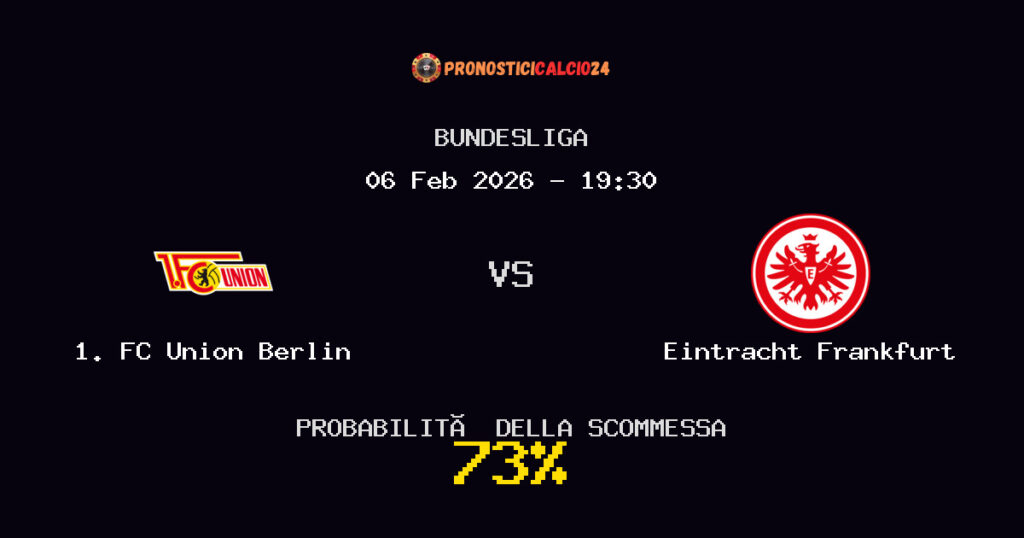1. FC Union Berlin vs Eintracht Frankfurt Pronostici - Bundesliga - IL CONSIGLIO