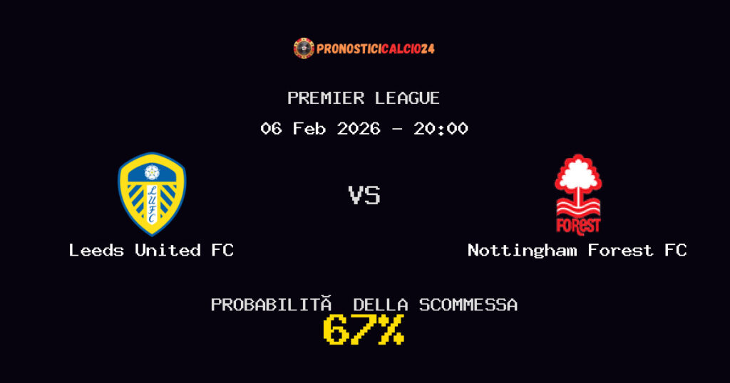 Leeds United FC vs Nottingham Forest FC Pronostici - Premier League - IL CONSIGLIO