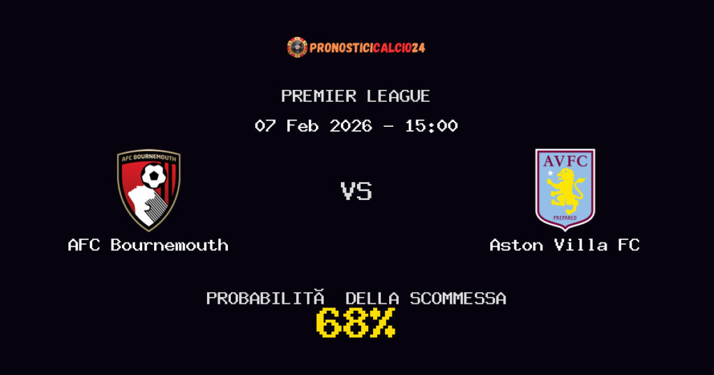 AFC Bournemouth vs Aston Villa FC Pronostici - Premier League - IL CONSIGLIO