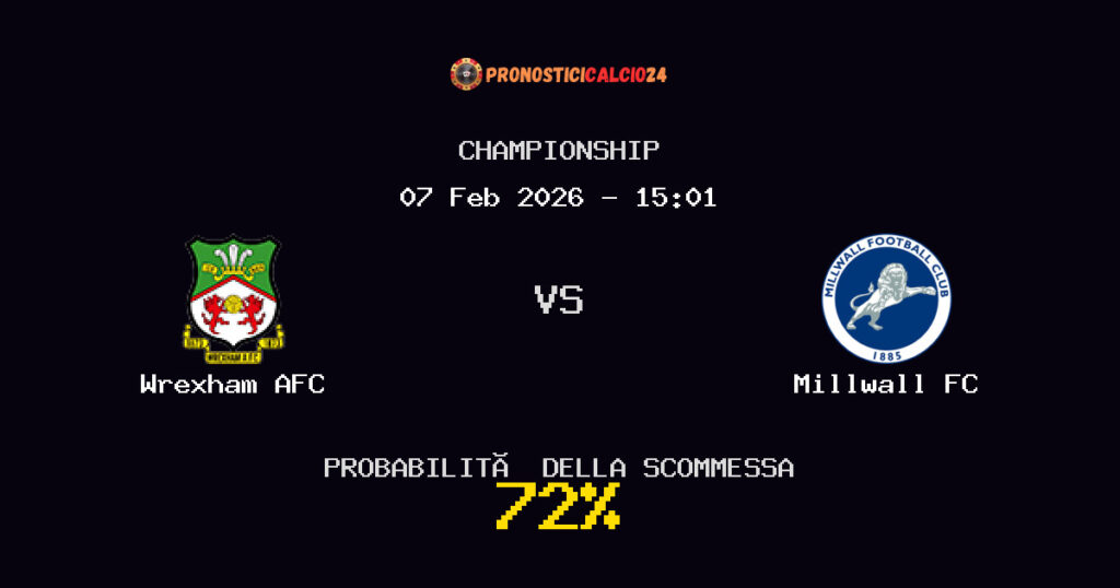 Wrexham AFC vs Millwall FC Pronostici - Championship - IL CONSIGLIO