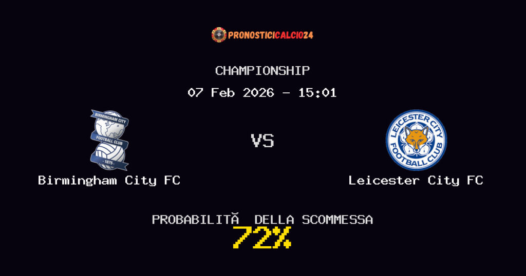 Birmingham City FC vs Leicester City FC Pronostici - Championship - IL CONSIGLIO