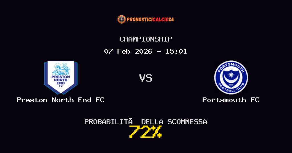 Preston North End FC vs Portsmouth FC Pronostici - Championship - IL CONSIGLIO