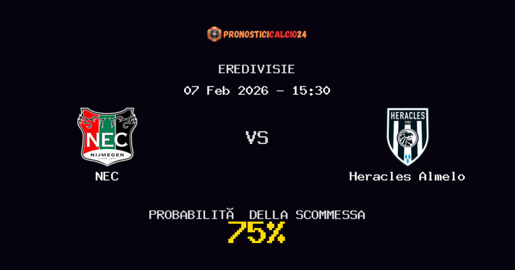 NEC vs Heracles Almelo Pronostici - Eredivisie - IL CONSIGLIO