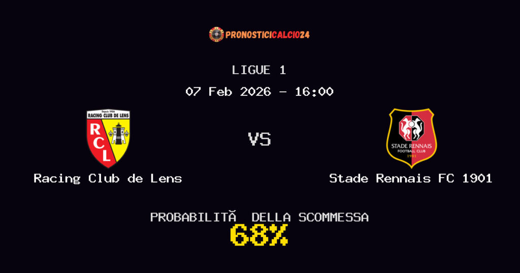 Racing Club de Lens vs Stade Rennais FC 1901 Pronostici - Ligue 1 - IL CONSIGLIO