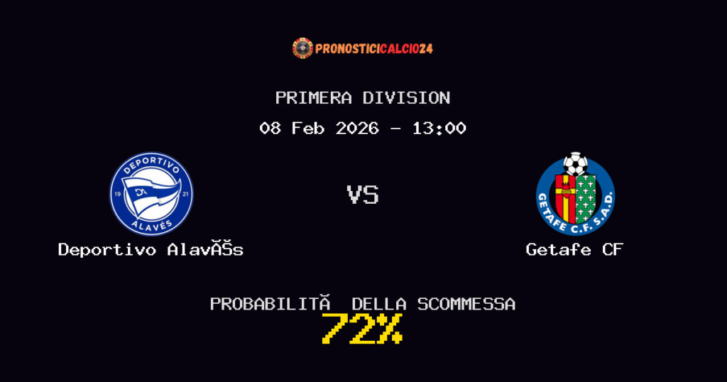 Deportivo Alavés vs Getafe CF Pronostici - Primera Division - IL CONSIGLIO