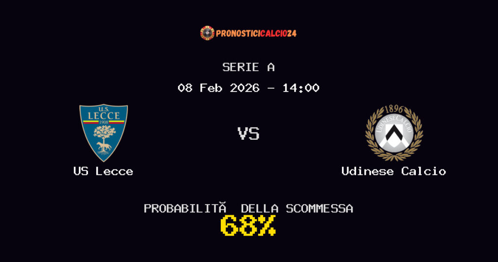 US Lecce vs Udinese Calcio Pronostici - Serie A - IL CONSIGLIO