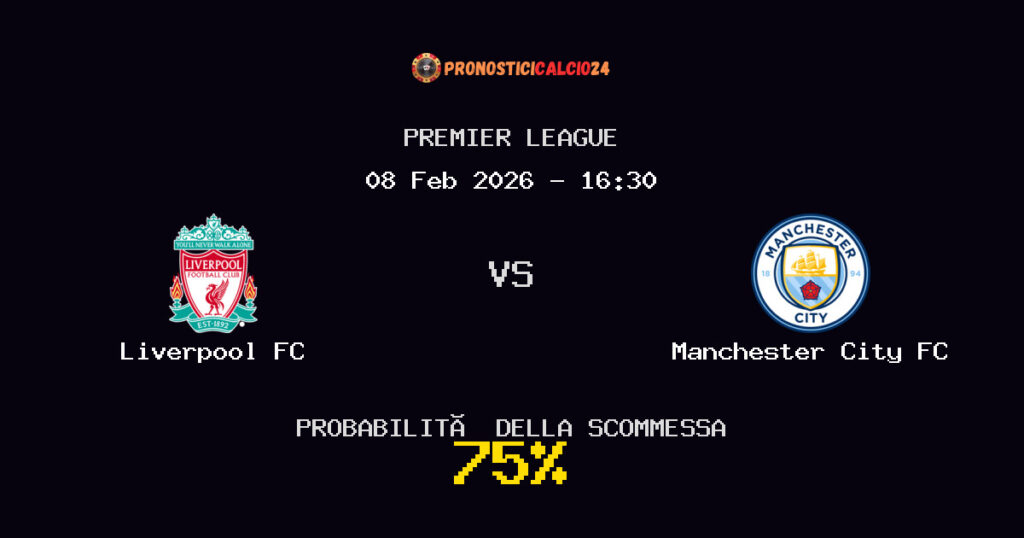 Liverpool FC vs Manchester City FC Pronostici - Premier League - IL CONSIGLIO