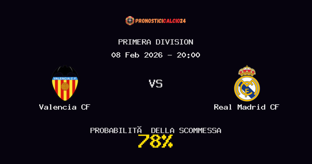 Valencia CF vs Real Madrid CF Pronostici - Primera Division - IL CONSIGLIO