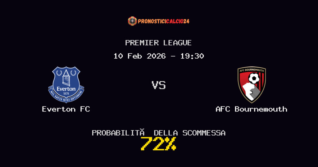 Everton FC vs AFC Bournemouth Pronostici - Premier League - IL CONSIGLIO