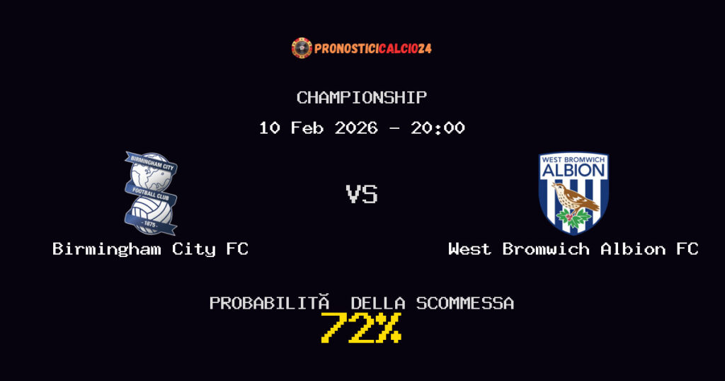 Birmingham City FC vs West Bromwich Albion FC Pronostici - Championship - IL CONSIGLIO