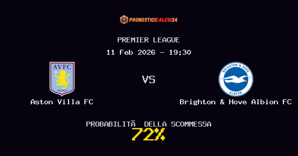 Aston Villa FC vs Brighton & Hove Albion FC Pronostici - Premier League - IL CONSIGLIO