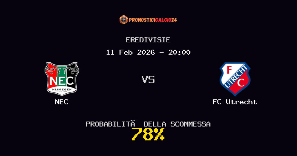 NEC vs FC Utrecht Pronostici - Eredivisie - IL CONSIGLIO