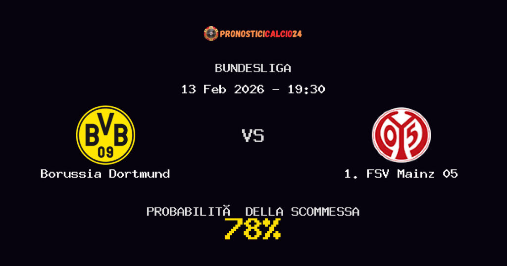 Borussia Dortmund vs 1. FSV Mainz 05 Pronostici - Bundesliga - IL CONSIGLIO