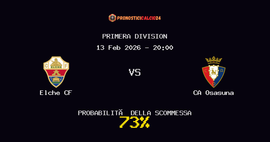 Elche CF vs CA Osasuna Pronostici - Primera Division - IL CONSIGLIO