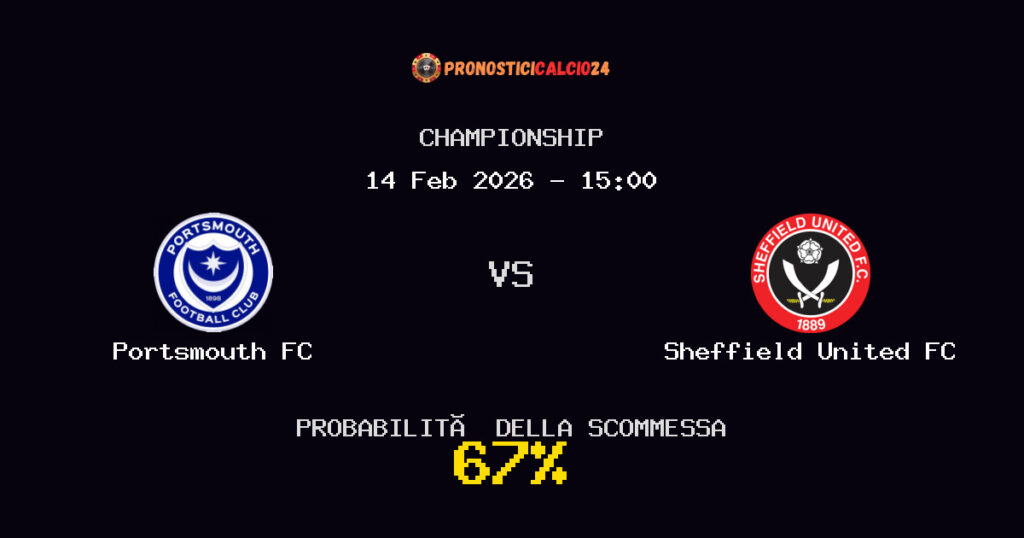 Portsmouth FC vs Sheffield United FC Pronostici - Championship - IL CONSIGLIO