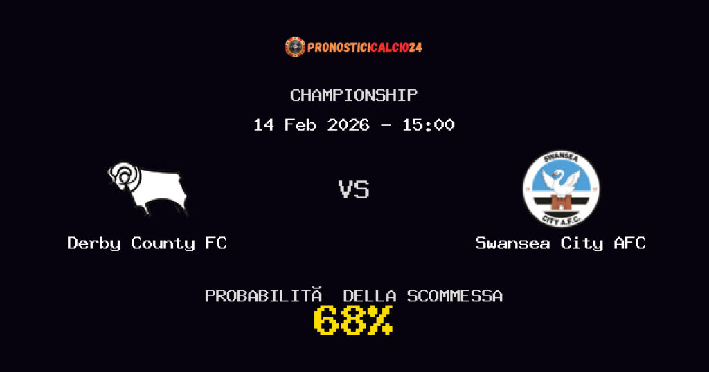 Derby County FC vs Swansea City AFC Pronostici - Championship - IL CONSIGLIO