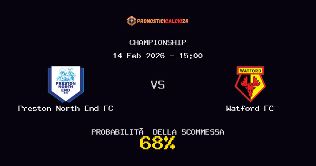 Preston North End FC vs Watford FC Pronostici - Championship - IL CONSIGLIO
