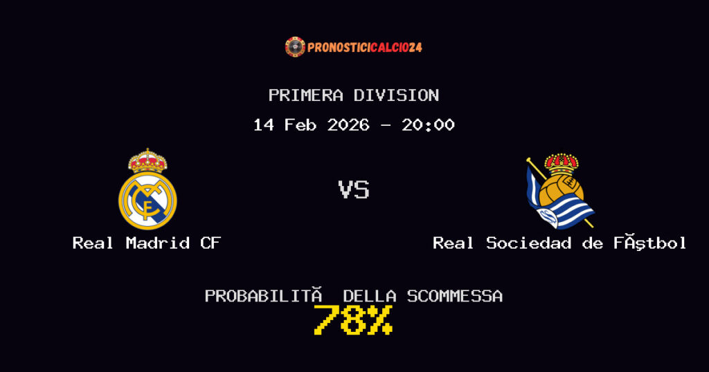 Real Madrid CF vs Real Sociedad de Fútbol Pronostici - Primera Division - IL CONSIGLIO