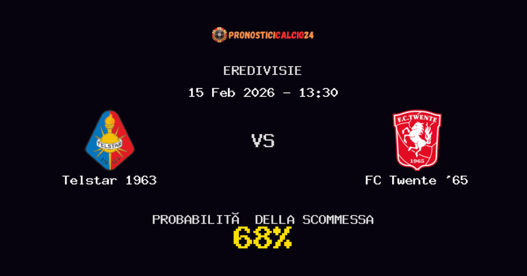 Telstar 1963 vs FC Twente '65 Pronostici - Eredivisie - IL CONSIGLIO