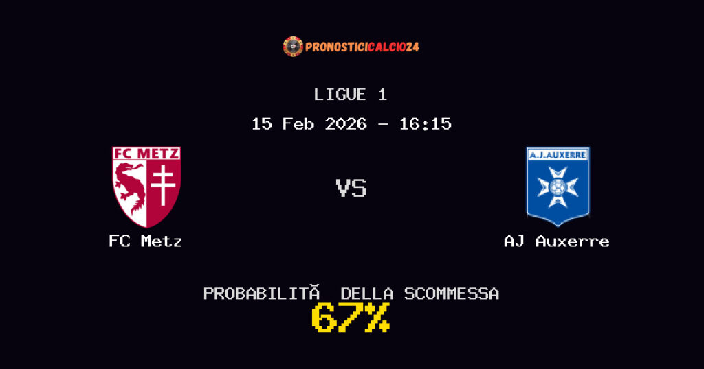 FC Metz vs AJ Auxerre Pronostici - Ligue 1 - IL CONSIGLIO