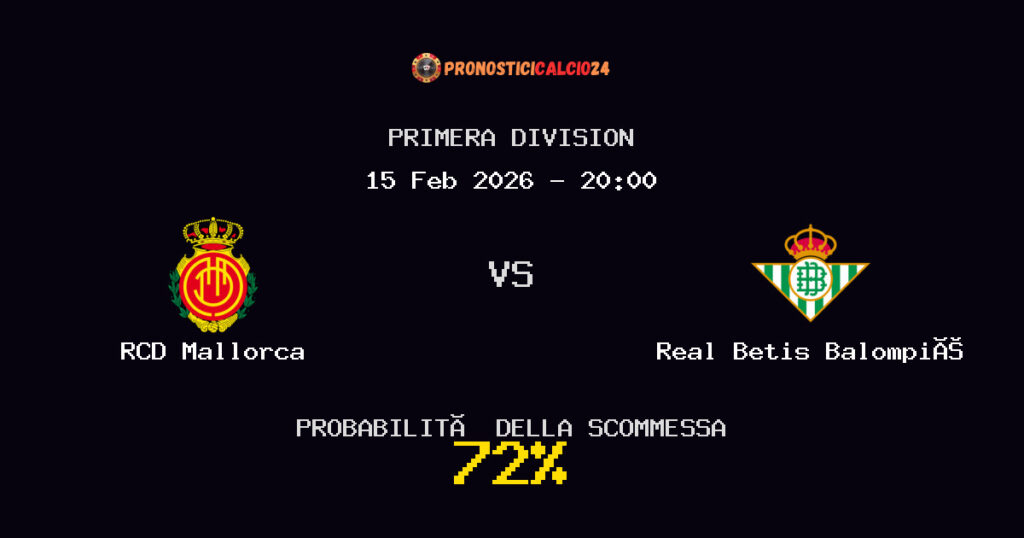 RCD Mallorca vs Real Betis Balompié Pronostici - Primera Division - IL CONSIGLIO