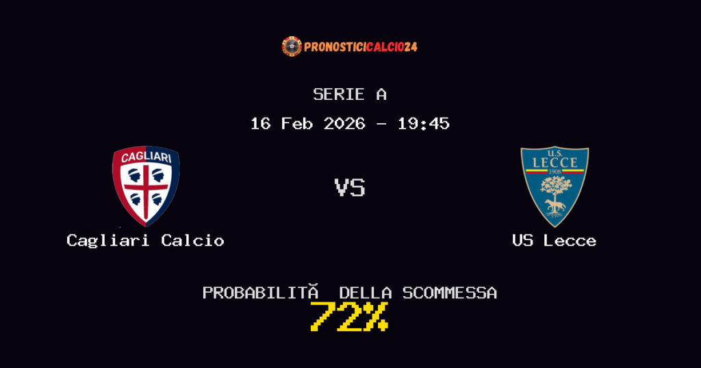 Cagliari Calcio vs US Lecce Pronostici - Serie A - IL CONSIGLIO