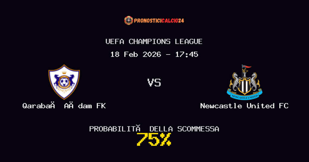 Qarabağ Ağdam FK vs Newcastle United FC Pronostici - UEFA Champions League - IL CONSIGLIO