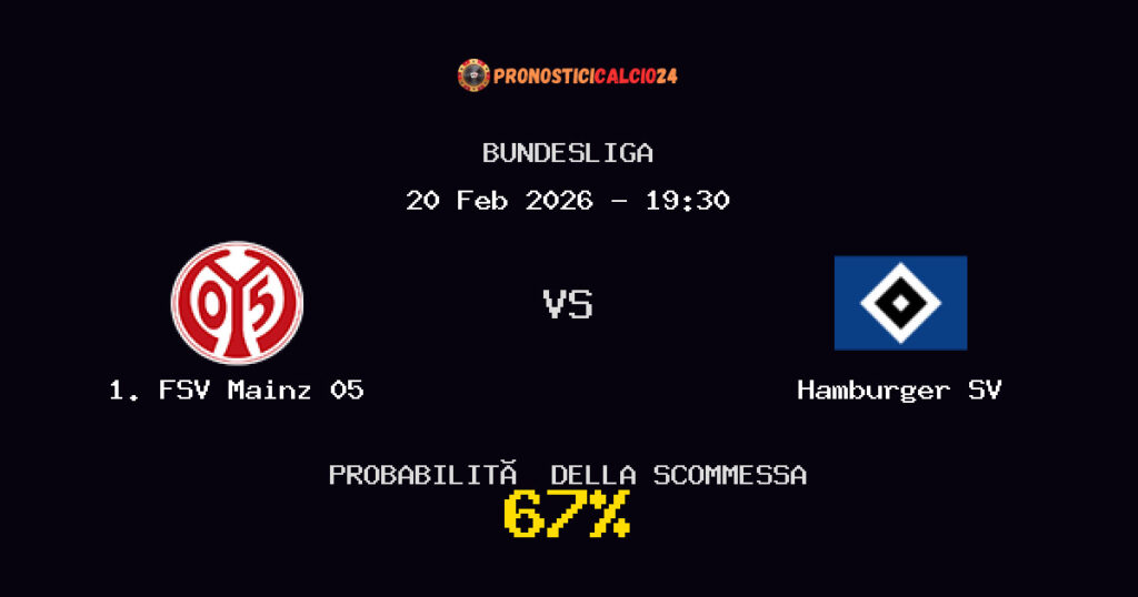 1. FSV Mainz 05 vs Hamburger SV Pronostici - Bundesliga - IL CONSIGLIO