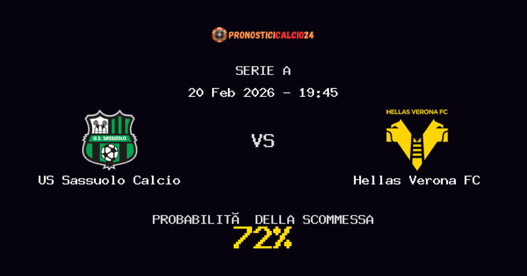 US Sassuolo Calcio vs Hellas Verona FC Pronostici - Serie A - IL CONSIGLIO