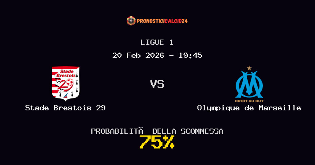 Stade Brestois 29 vs Olympique de Marseille Pronostici - Ligue 1 - IL CONSIGLIO
