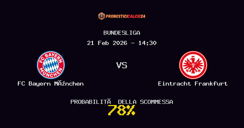 FC Bayern München vs Eintracht Frankfurt Pronostici - Bundesliga - IL CONSIGLIO