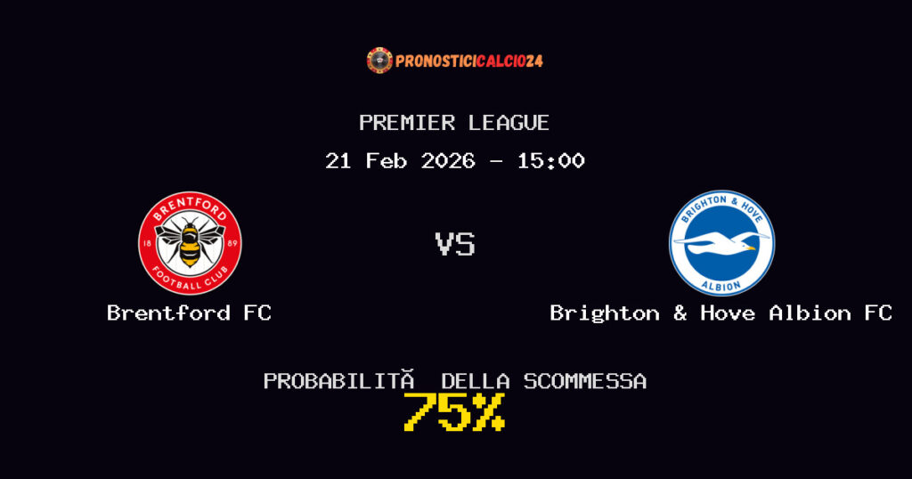 Brentford FC vs Brighton & Hove Albion FC Pronostici - Premier League - IL CONSIGLIO