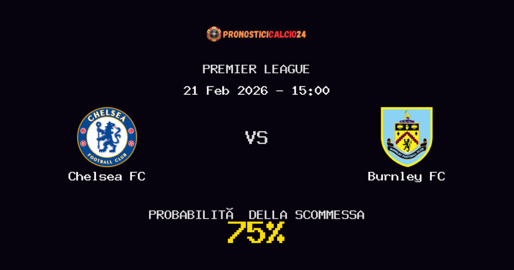 Chelsea FC vs Burnley FC Pronostici - Premier League - IL CONSIGLIO