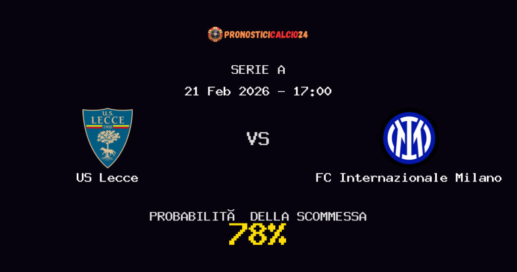 US Lecce vs FC Internazionale Milano Pronostici - Serie A - IL CONSIGLIO