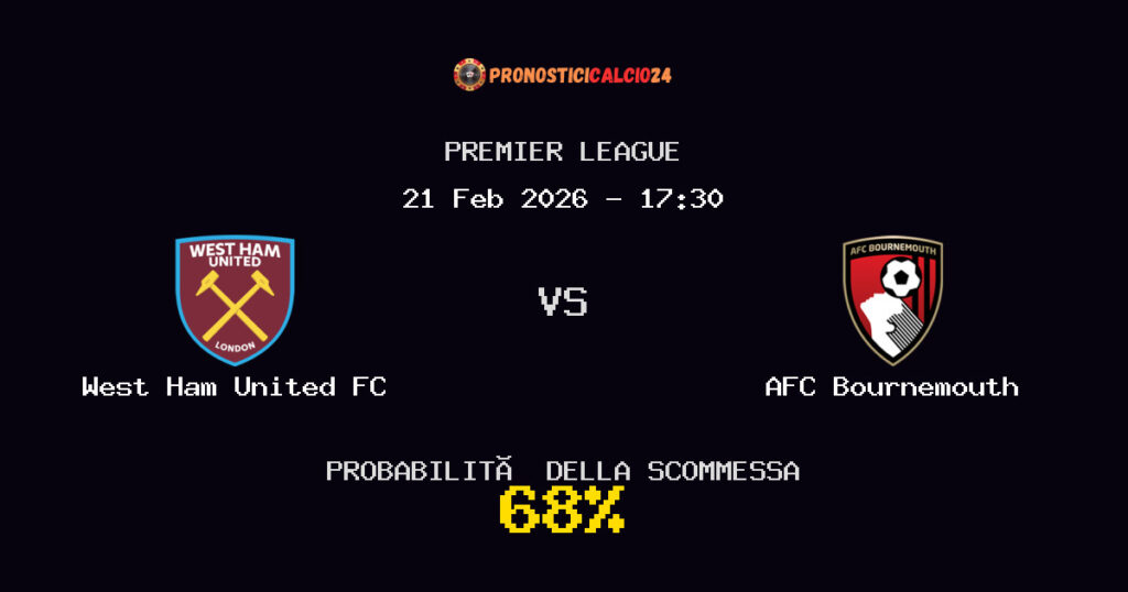 West Ham United FC vs AFC Bournemouth Pronostici - Premier League - IL CONSIGLIO