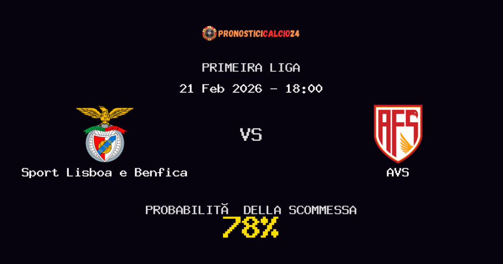 Sport Lisboa e Benfica vs AVS Pronostici - Primeira Liga - IL CONSIGLIO