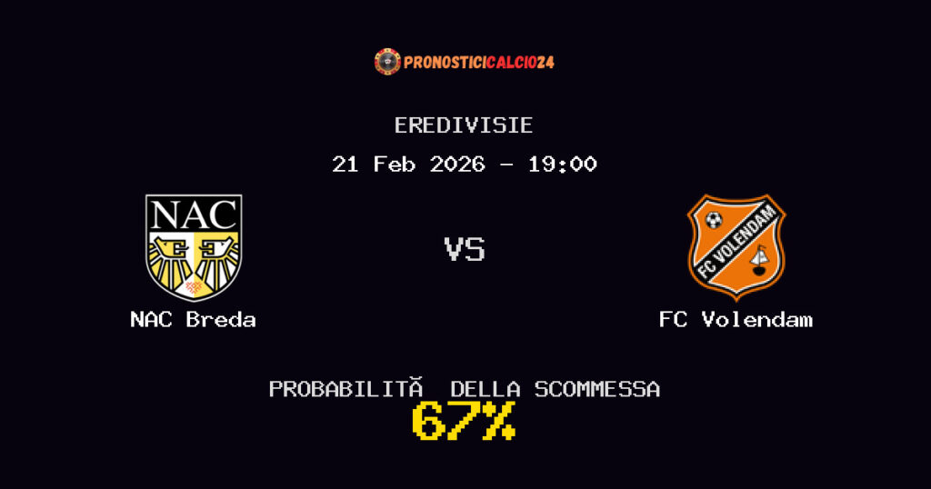 NAC Breda vs FC Volendam Pronostici - Eredivisie - IL CONSIGLIO