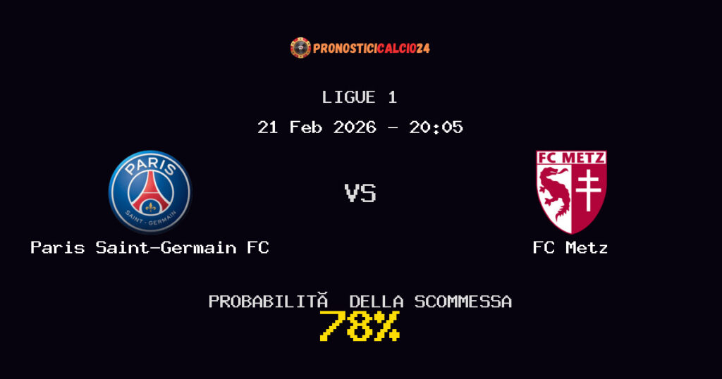 Paris Saint-Germain FC vs FC Metz Pronostici - Ligue 1 - IL CONSIGLIO