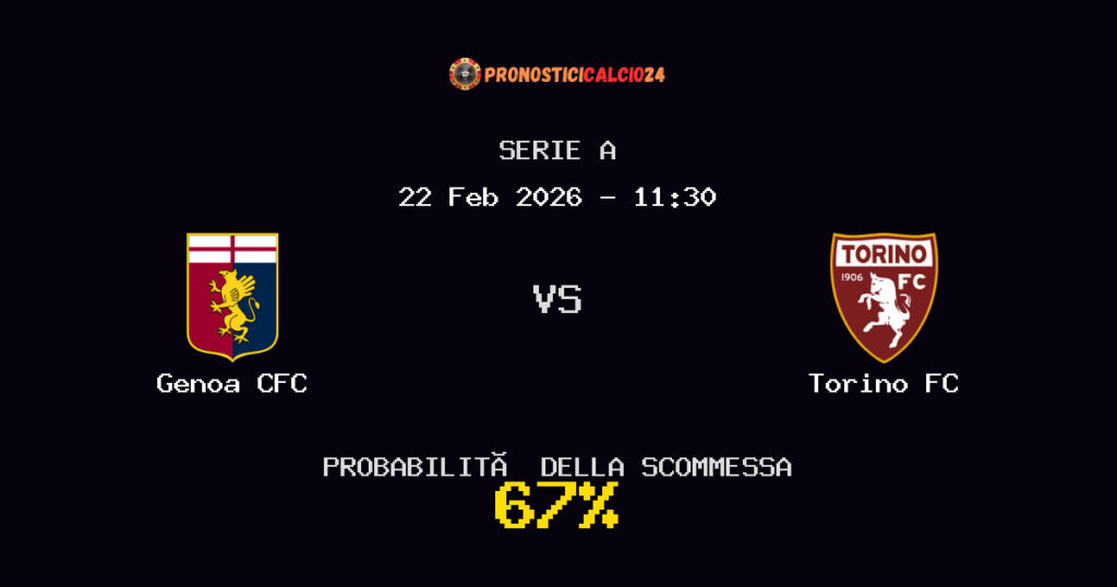 Genoa CFC vs Torino FC Pronostici - Serie A - IL CONSIGLIO