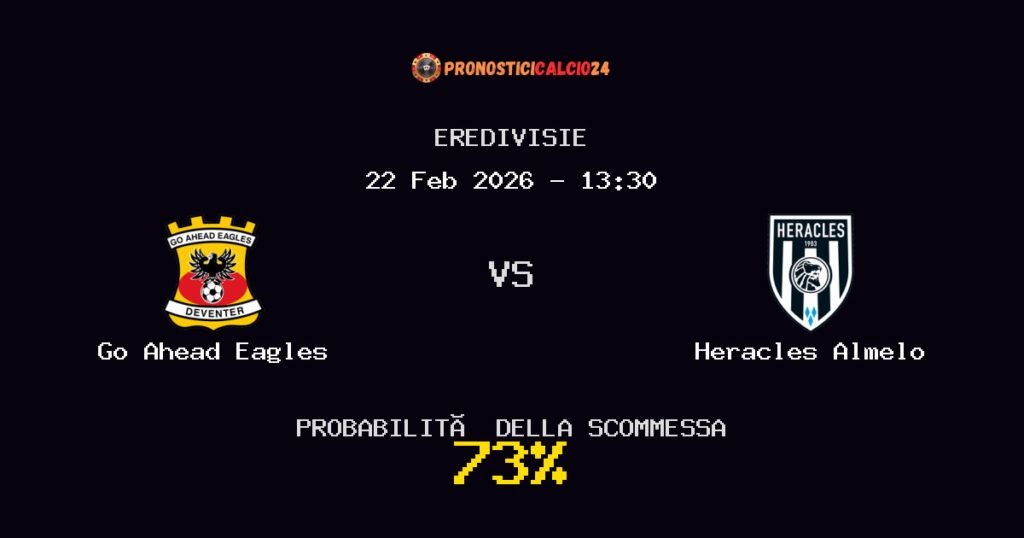 Go Ahead Eagles vs Heracles Almelo Pronostici - Eredivisie - IL CONSIGLIO