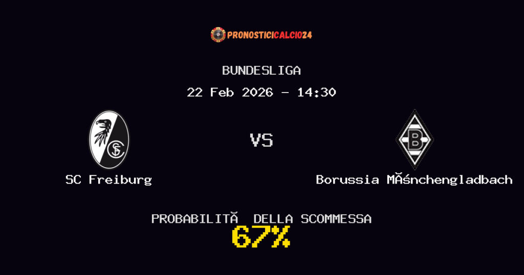 SC Freiburg vs Borussia Mönchengladbach Pronostici - Bundesliga - IL CONSIGLIO
