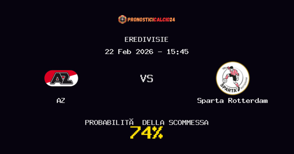 AZ vs Sparta Rotterdam Pronostici - Eredivisie - IL CONSIGLIO