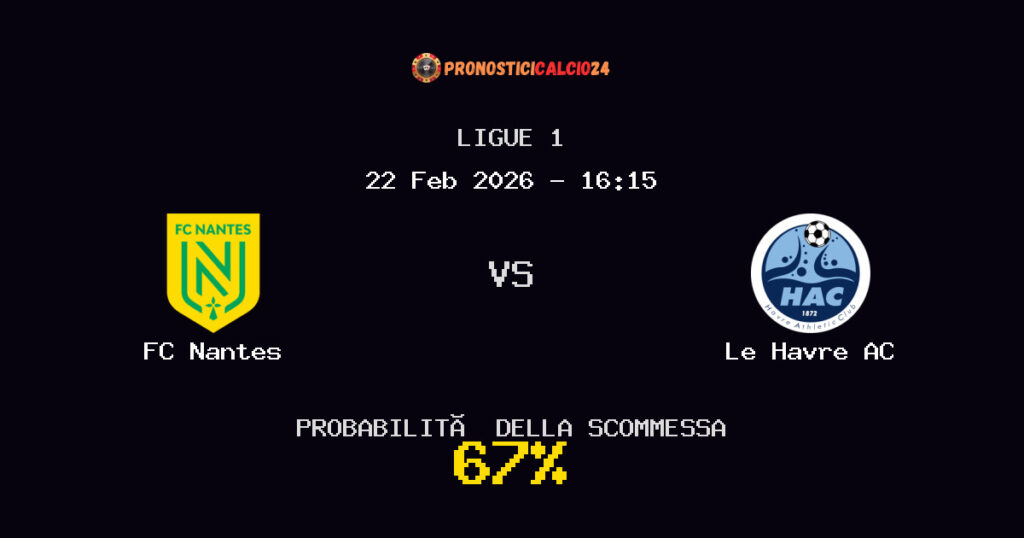 FC Nantes vs Le Havre AC Pronostici - Ligue 1 - IL CONSIGLIO