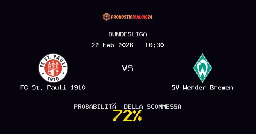 FC St. Pauli 1910 vs SV Werder Bremen Pronostici - Bundesliga - IL CONSIGLIO