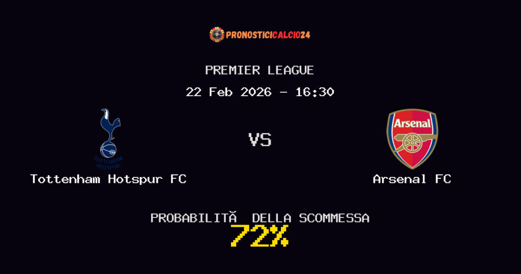 Tottenham Hotspur FC vs Arsenal FC Pronostici - Premier League - IL CONSIGLIO