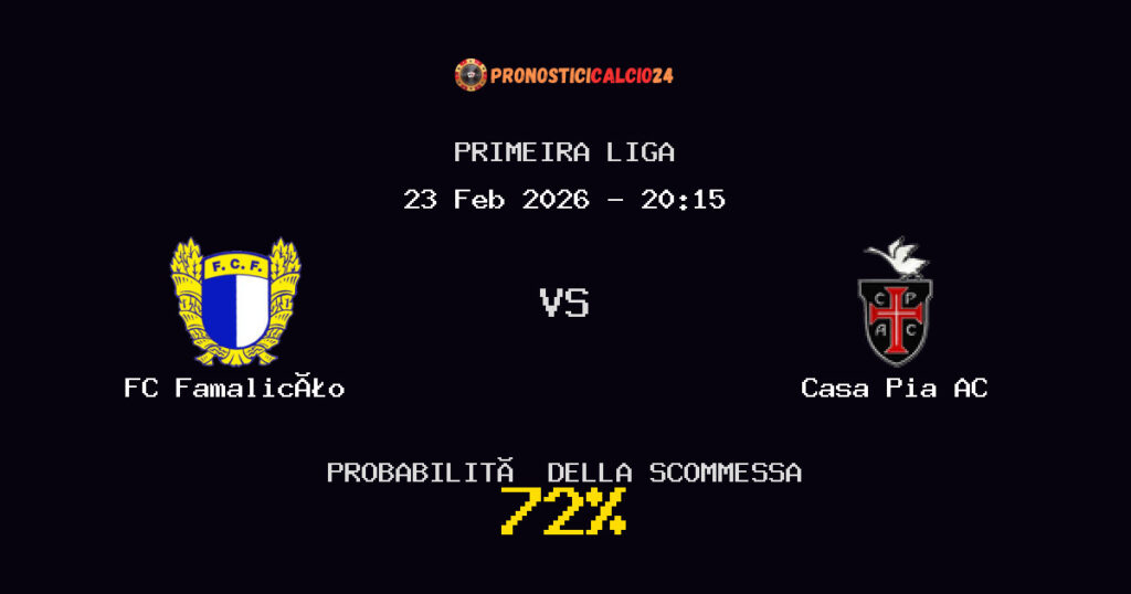 FC Famalicão vs Casa Pia AC Pronostici - Primeira Liga - IL CONSIGLIO