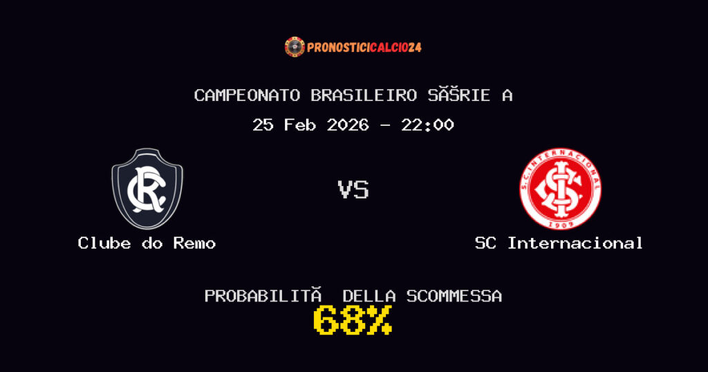 Clube do Remo vs SC Internacional Pronostici - Campeonato Brasileiro Série A - IL CONSIGLIO