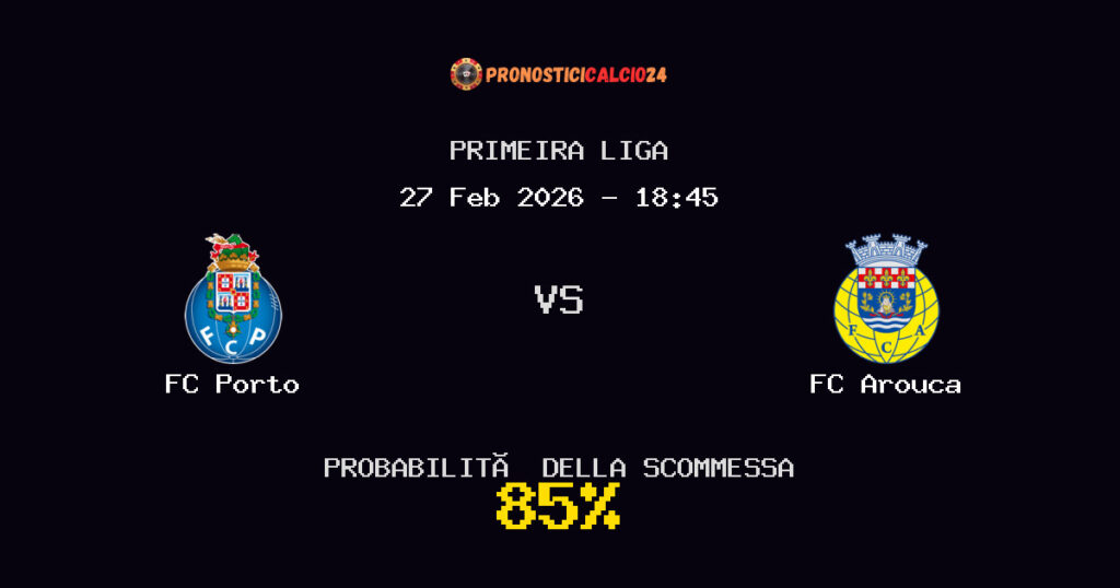 FC Porto vs FC Arouca Pronostici - Primeira Liga - IL CONSIGLIO
