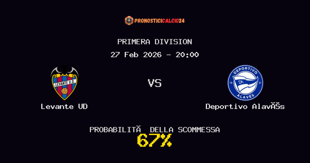Levante UD vs Deportivo Alavés Pronostici - Primera Division - IL CONSIGLIO